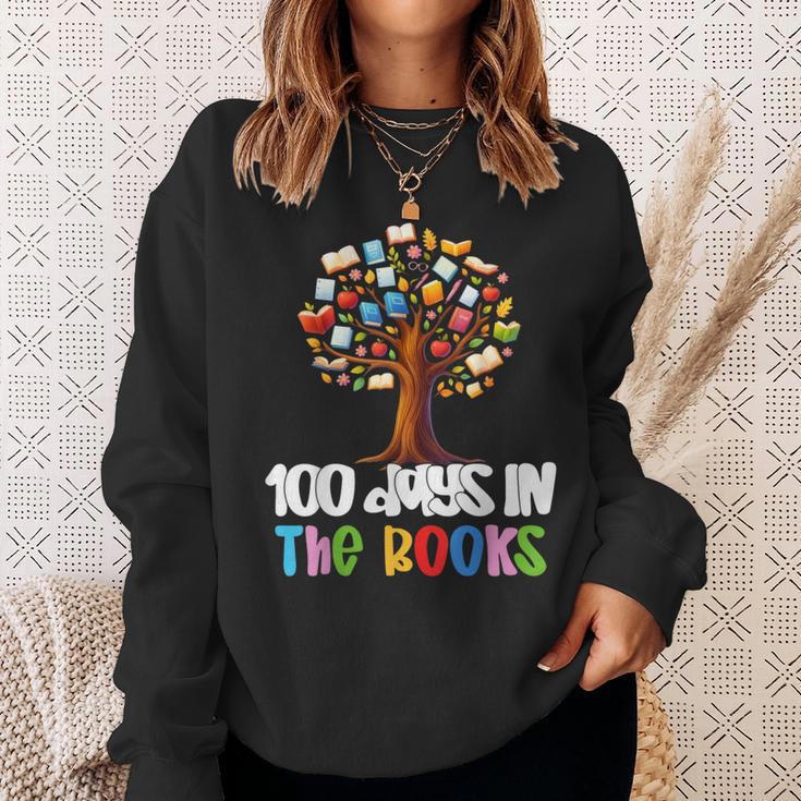 100 Days In The Books Tree Of Knowledge 100th Day Of School Sweatshirt Gifts for Her