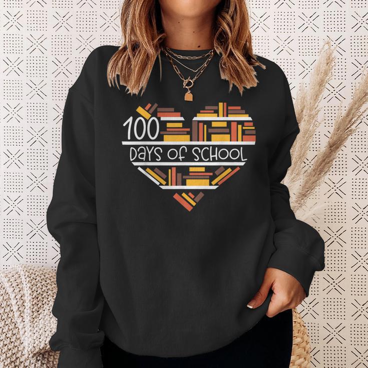 100 Days Of School Books Reading Lover 100th Day Of School Sweatshirt Gifts for Her