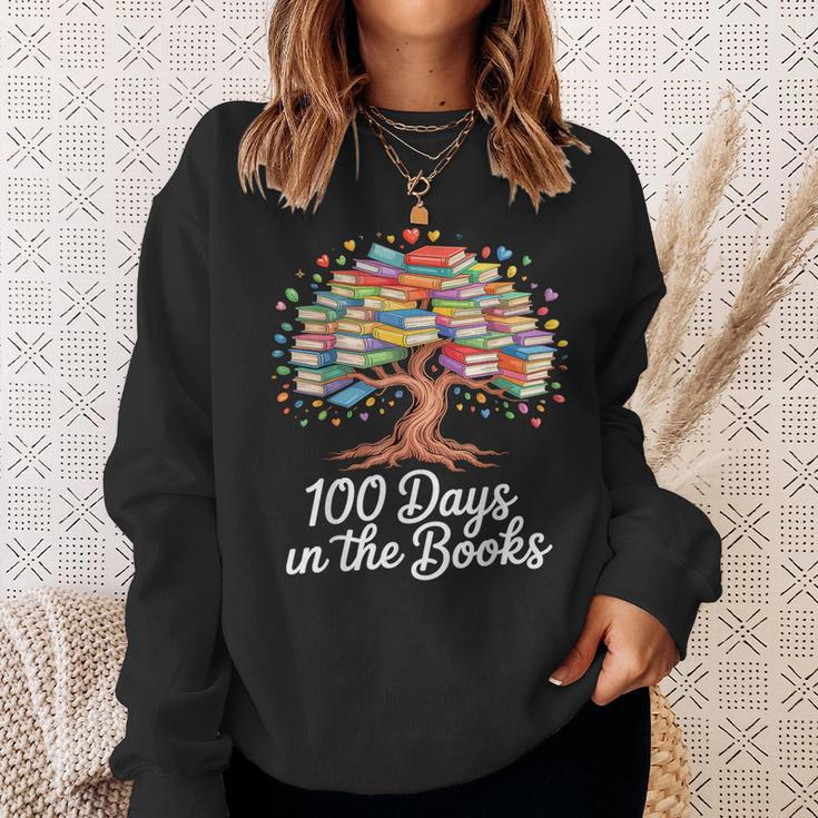 100th Day Of School Books Tree Reading Sweatshirt Gifts for Her 100th Day Of School Books Tree Reading Sweatshirt Gifts for Her