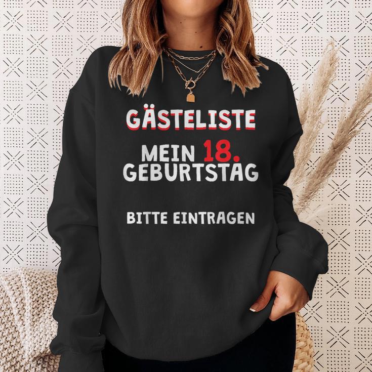 18th Birthday Guest List Guest Book Years T-Shirt Sweatshirt Gifts for Her