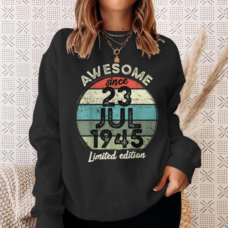1945年7月23日 80歳の誕生日 80歳 2025年 誕生日 スウェットシャツ 彼女への贈り物