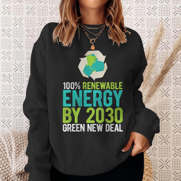2030年までにグリーンニューディールの再生可能エネルギー 長袖tシャツ スウェットシャツ 彼女への贈り物