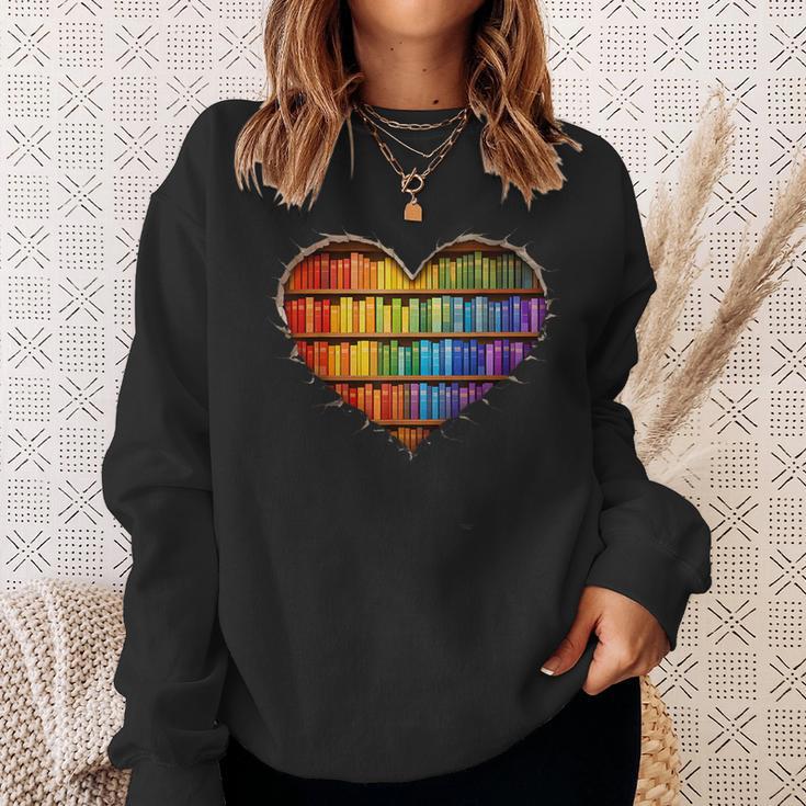3D Bookshelf Sweatshirt Gifts for Her