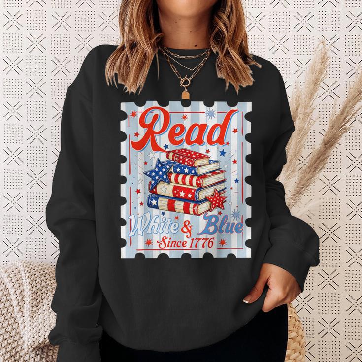 4th Of July Patriotic Read Blue Books Men Women Kid Sweatshirt Gifts for Her