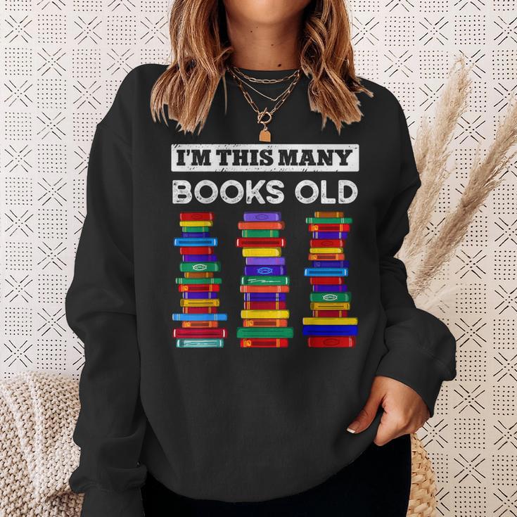 50th Birthday I'm This Many Books Old 50 Years Old Bookworm Sweatshirt Gifts for Her 50th Birthday I'm This Many Books Old 50 Years Old Bookworm Sweatshirt Gifts for Her