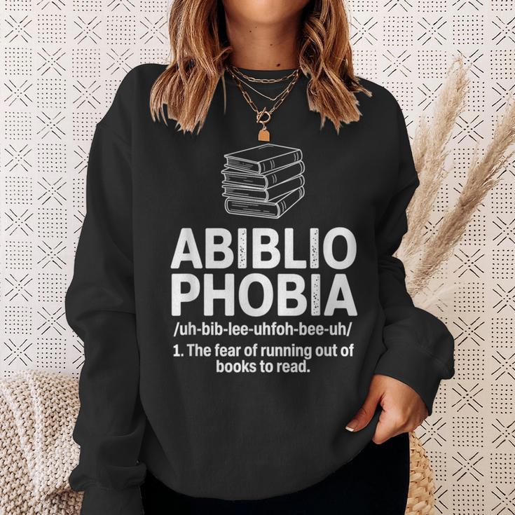 Abibliophobia Reading Fear Of No Books Definition Sweatshirt Gifts for Her Abibliophobia Reading Fear Of No Books Definition Sweatshirt Gifts for Her