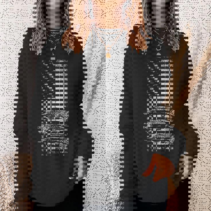 Alligator Gar Usa レトロ ヴィンテージ アメリカン ガーフィッシュ ガーパイク スウェットシャツ 彼女への贈り物