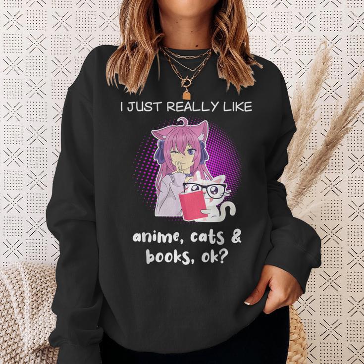 Anime Shirt Cat Lover Book Lover Reading Anime Lover Sweatshirt Gifts for Her Anime Shirt Cat Lover Book Lover Reading Anime Lover Sweatshirt Gifts for Her