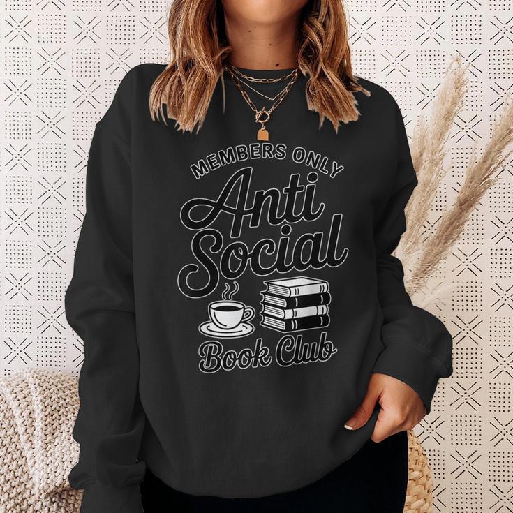 Anti-Social Books Club Members Reading Coffee Lover Sweatshirt Gifts for Her