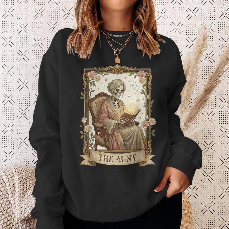 The Aunt Tarot Card Women Skeleton Aunty Book Lover Sweatshirt Gifts for Her The Aunt Tarot Card Women Skeleton Aunty Book Lover Sweatshirt Gifts for Her