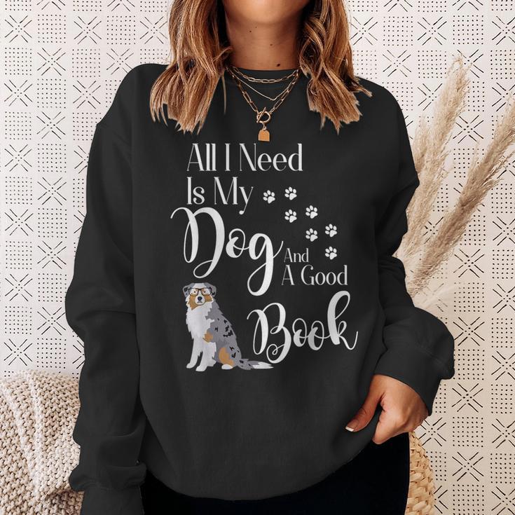 Australian Shepherd Dog Book Reading Love Mini Aussie Men Women Kids Sweatshirt Gifts for Her Australian Shepherd Dog Book Reading Love Mini Aussie Men Women Kids Sweatshirt Gifts for Her
