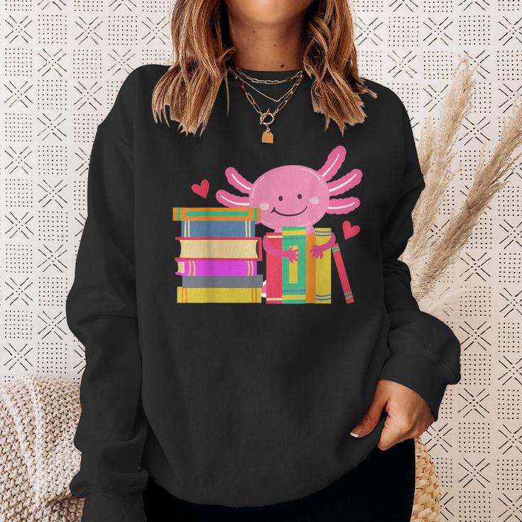Axolotl Book Reading Librarian English Teacher For Men Women Kids Sweatshirt Gifts for Her Axolotl Book Reading Librarian English Teacher For Men Women Kids Sweatshirt Gifts for Her