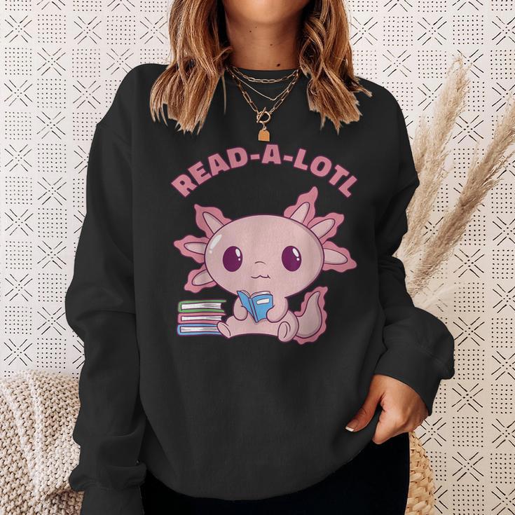 Axolotl Read A Lotl Book Lover Reading Books Cute Sweatshirt Gifts for Her Axolotl Read A Lotl Book Lover Reading Books Cute Sweatshirt Gifts for Her