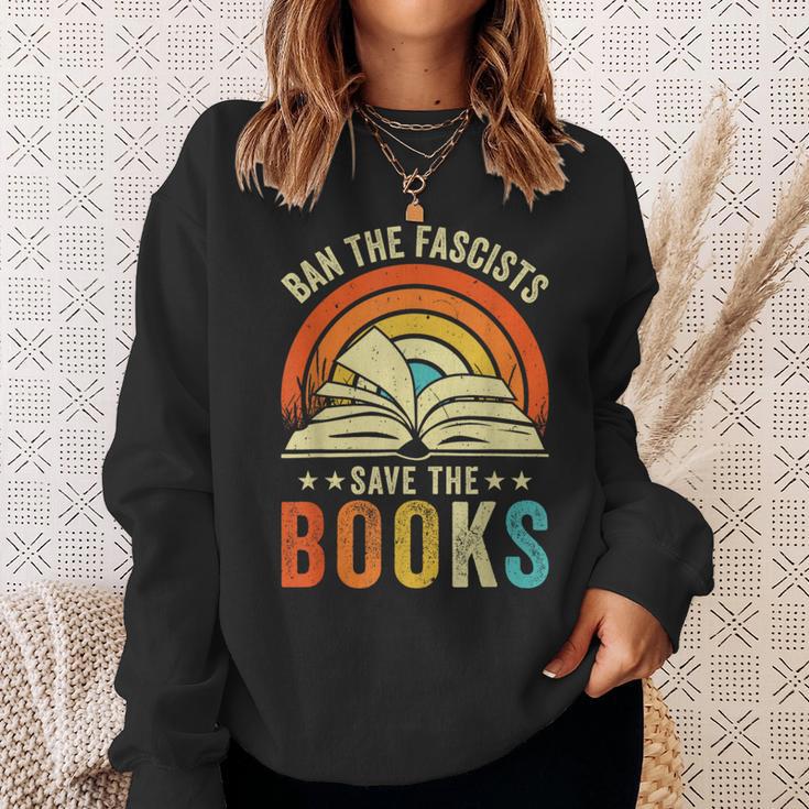 Ban The Fascists Save The Books Book Lover Worm Nerd Sweatshirt Gifts for Her Ban The Fascists Save The Books Book Lover Worm Nerd Sweatshirt Gifts for Her
