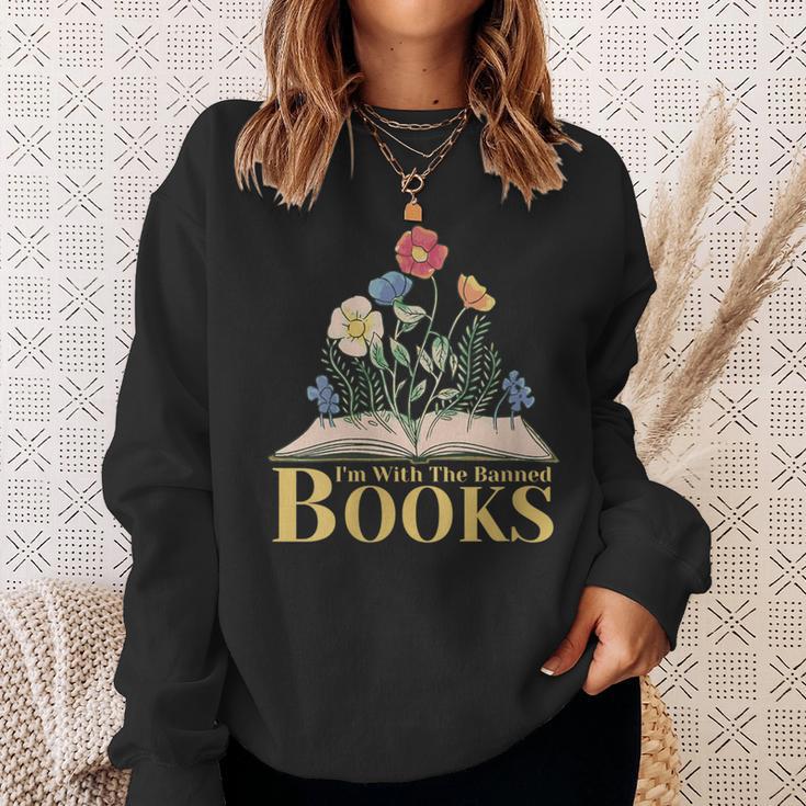 Banned Books I'm With The Banned Books Sweatshirt Gifts for Her