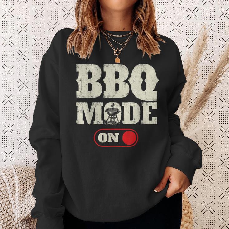 Bbqモードオン バーベキュー愛好家 グリル バーベキュー スウェットシャツ 彼女への贈り物