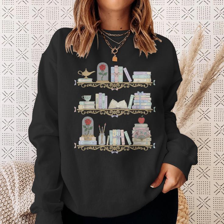 Belle Inspired Book Shelf Art Rose Book Lover For Women Sweatshirt Gifts for Her Belle Inspired Book Shelf Art Rose Book Lover For Women Sweatshirt Gifts for Her