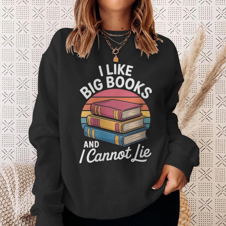 I Like Big Books Cannot Lie Librarian Reading Teacher Sweatshirt Gifts for Her