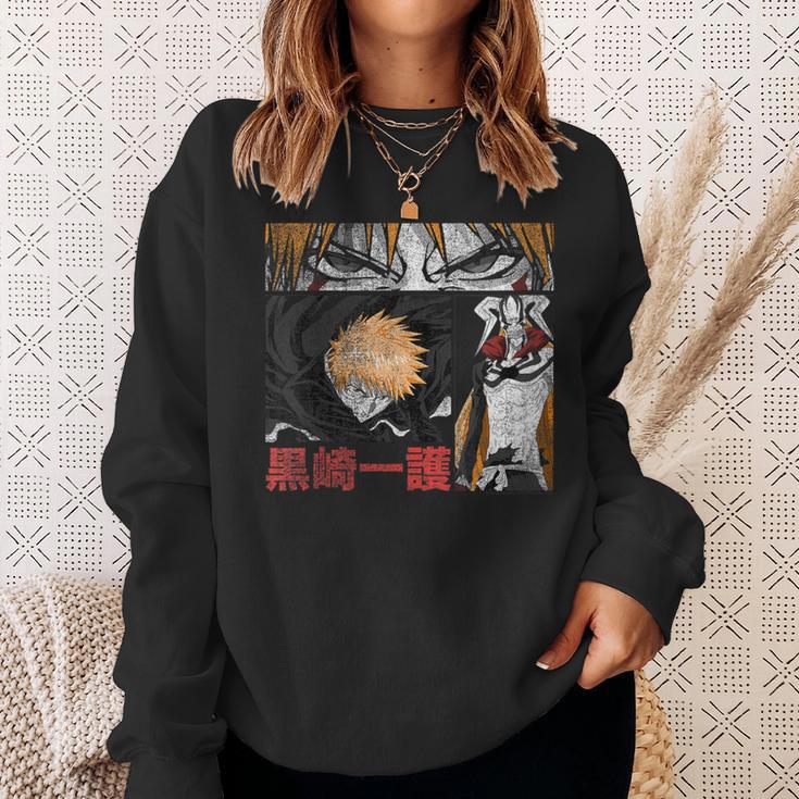 Bleach Graphic Ichigo Comic Book Style Anime Sweatshirt Gifts for Her Bleach Graphic Ichigo Comic Book Style Anime Sweatshirt Gifts for Her