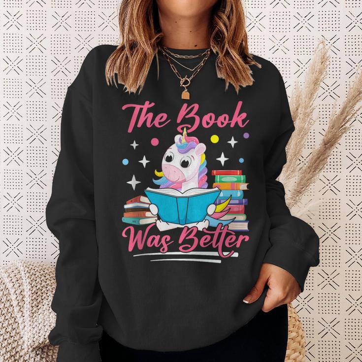 The Book Was Better Book Reader Girl Book Lover Sweatshirt Gifts for Her The Book Was Better Book Reader Girl Book Lover Sweatshirt Gifts for Her