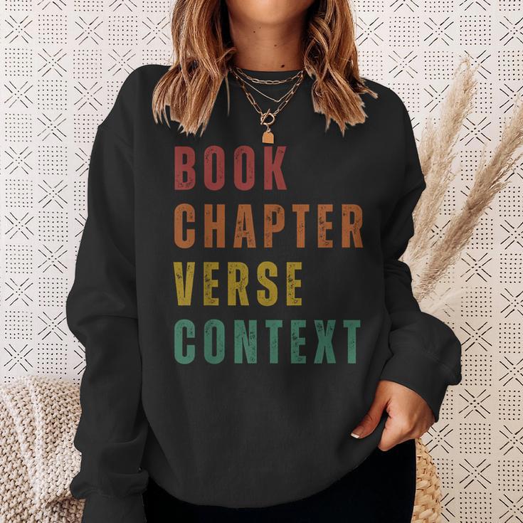 Book Chapter Verse Context Sweatshirt Gifts for Her