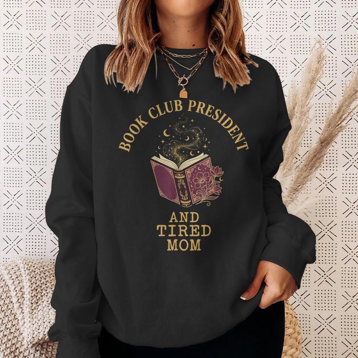 Book Club President Tired Mom Mother Reading Literary Sweatshirt Gifts for Her