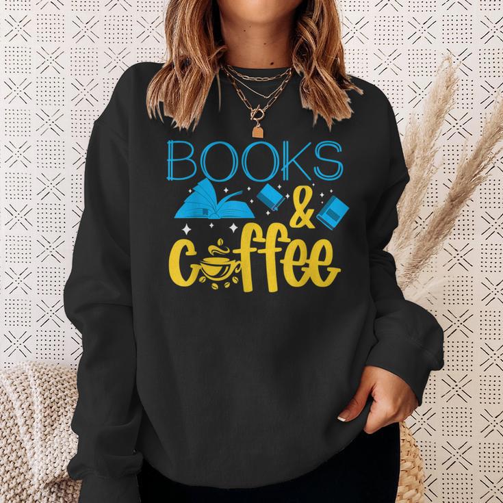 Book Coffee Drink Coffee Read Books Library Bookworm Nerd Sweatshirt Gifts for Her