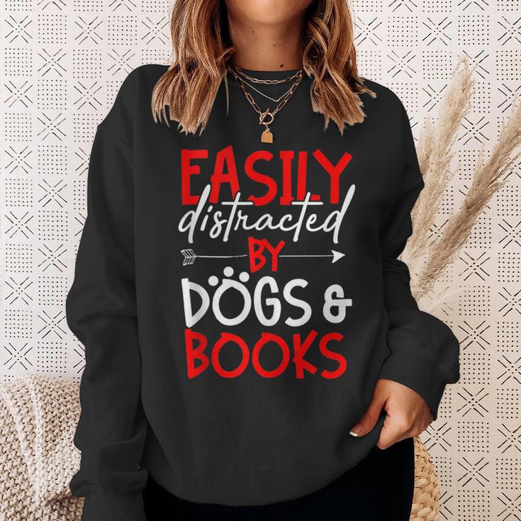 Book Dog Lover Reading Library Librarian Sweatshirt Gifts for Her