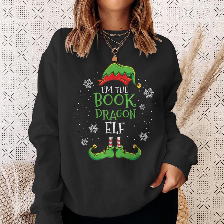 Im The Book Dragon Elf Christmas Librarian Sweatshirt Gifts for Her Im The Book Dragon Elf Christmas Librarian Sweatshirt Gifts for Her