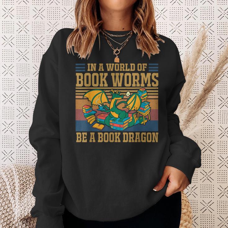 Book Dragon Kids Bookworm Sweatshirt Gifts for Her