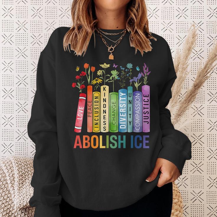 Book Flower Abolish ICE Meme For Women Girl Sweatshirt Gifts for Her Book Flower Abolish ICE Meme For Women Girl Sweatshirt Gifts for Her
