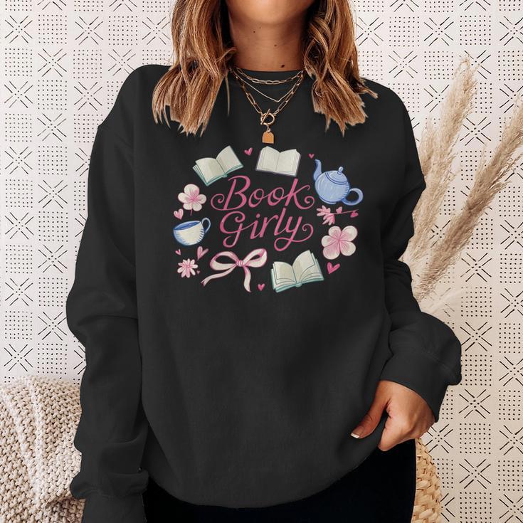Book Girly Aesthetic For Coquette Book Lover And Reader Sweatshirt Gifts for Her