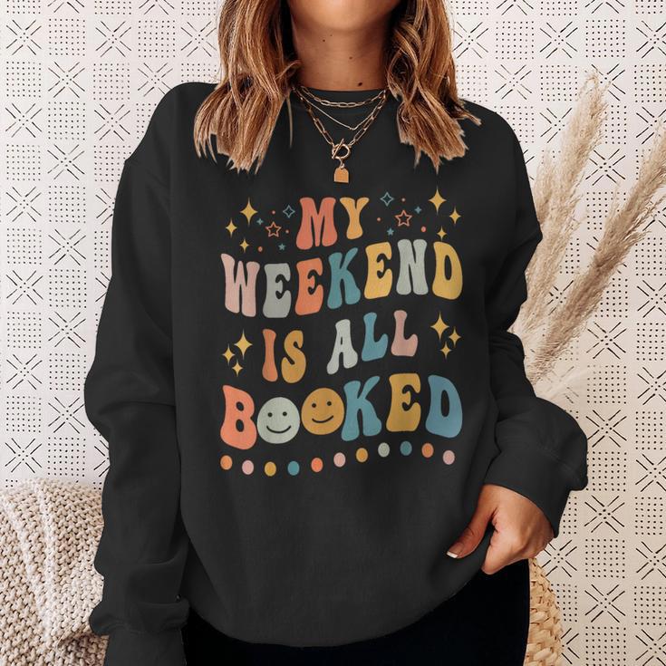 Book Lover My Weekend Is All Booked Librarian Teacher Sweatshirt Gifts for Her Book Lover My Weekend Is All Booked Librarian Teacher Sweatshirt Gifts for Her