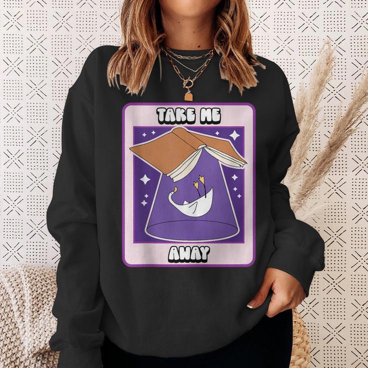 Book Lover Goose Take Me Away UFO Book Humor Sweatshirt Gifts for Her Book Lover Goose Take Me Away UFO Book Humor Sweatshirt Gifts for Her