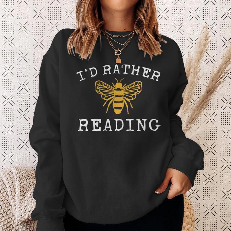 Book Lover I'd Rather Bee Reading Teacher Librarian Sweatshirt Gifts for Her