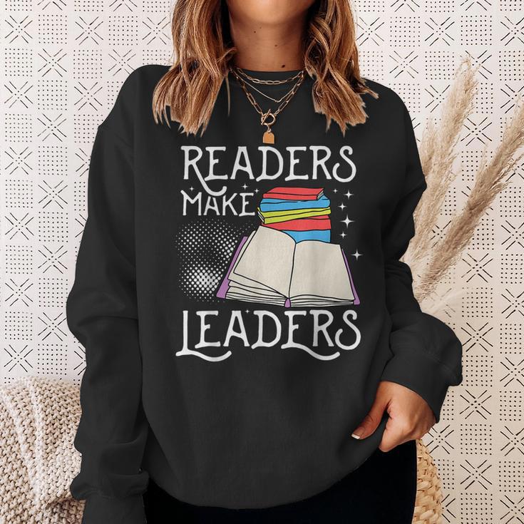 Book Lovers Librarians Avid Readers Make Leaders Bookworms Sweatshirt Gifts for Her