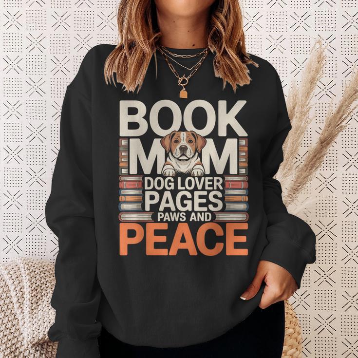 Book Mom Dog Lover Pages Paws And Peace Reading Sweatshirt Gifts for Her Book Mom Dog Lover Pages Paws And Peace Reading Sweatshirt Gifts for Her