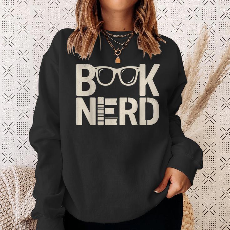 BOOK NERD Bibliophilia Book Reader Literature Bookworm Sweatshirt Gifts for Her