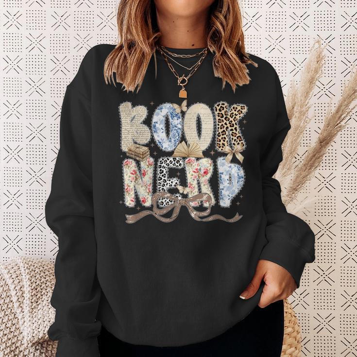 Book Nerd Coquette Bow Booktrovert Reading Lover Bookish Sweatshirt Gifts for Her Book Nerd Coquette Bow Booktrovert Reading Lover Bookish Sweatshirt Gifts for Her