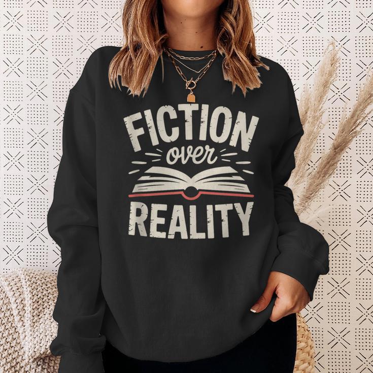 Book Nonfiction Reading Literary Apparel Fact Based Books Sweatshirt Gifts for Her