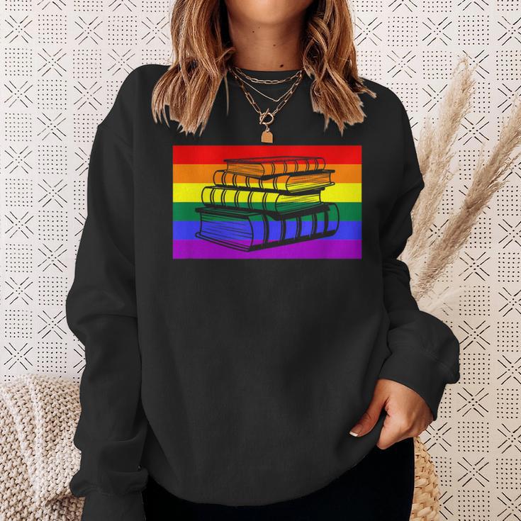 Book Read Literary Gay Pride Flag Rainbow LGBTQ Queer Sweatshirt Gifts for Her Book Read Literary Gay Pride Flag Rainbow LGBTQ Queer Sweatshirt Gifts for Her