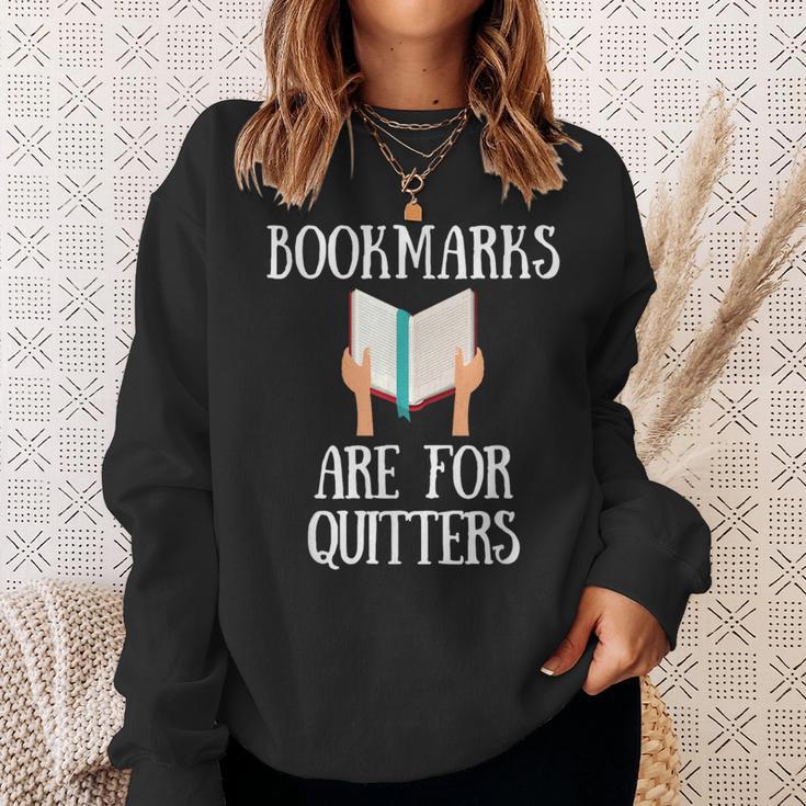 Book Reader Quote Bookmarks Are For Quitters Reading Saying Sweatshirt Gifts for Her Book Reader Quote Bookmarks Are For Quitters Reading Saying Sweatshirt Gifts for Her