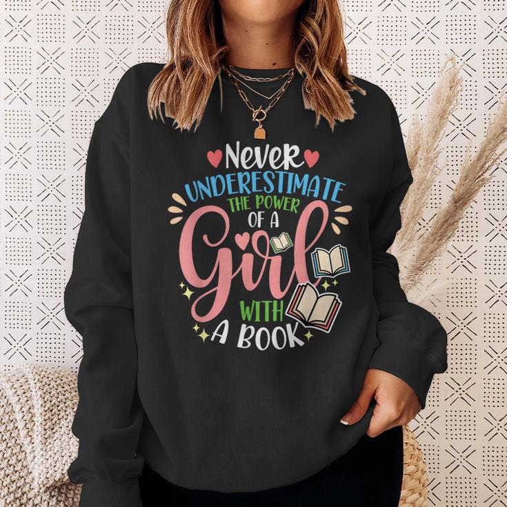 Book Reader Reading Literature Bookworm Idea Never Underestimate The Power Of A Girl With A Book Women's Short Sleeve Cotton 60 Polyester 40 Classic Fit Crew Neck Small Sweatshirt Gifts for Her Book Reader Reading Literature Bookworm Idea Never Underestimate The Power Of A Girl With A Book Women's Short Sleeve Cotton 60 Polyester 40 Classic Fit Crew Neck Small Sweatshirt Gifts for Her