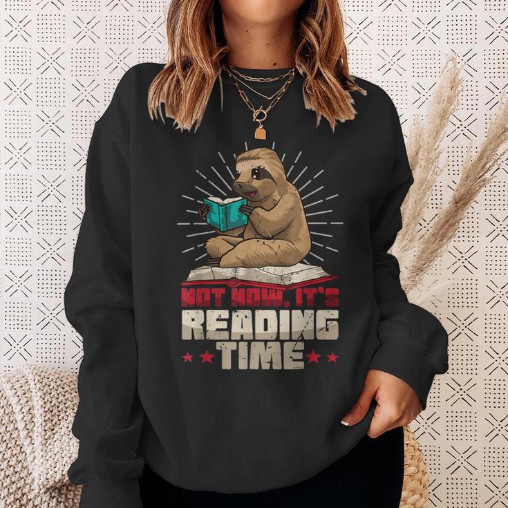 Book Reader Sloth Bookworm Reading Book Club Sweatshirt Gifts for Her