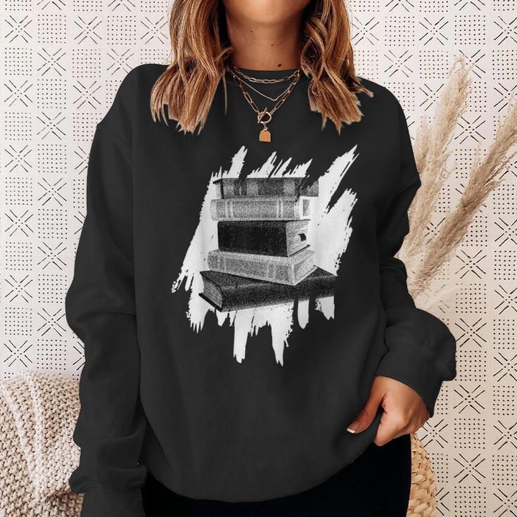 Book Reading Library Books Reader Bookworm Sweatshirt Gifts for Her