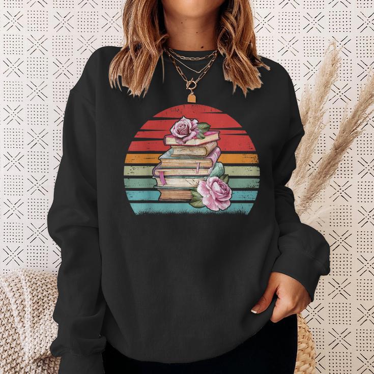 Book Reading Lover Bookworm Girls Shirt Librarian Vintage Sweatshirt Gifts for Her