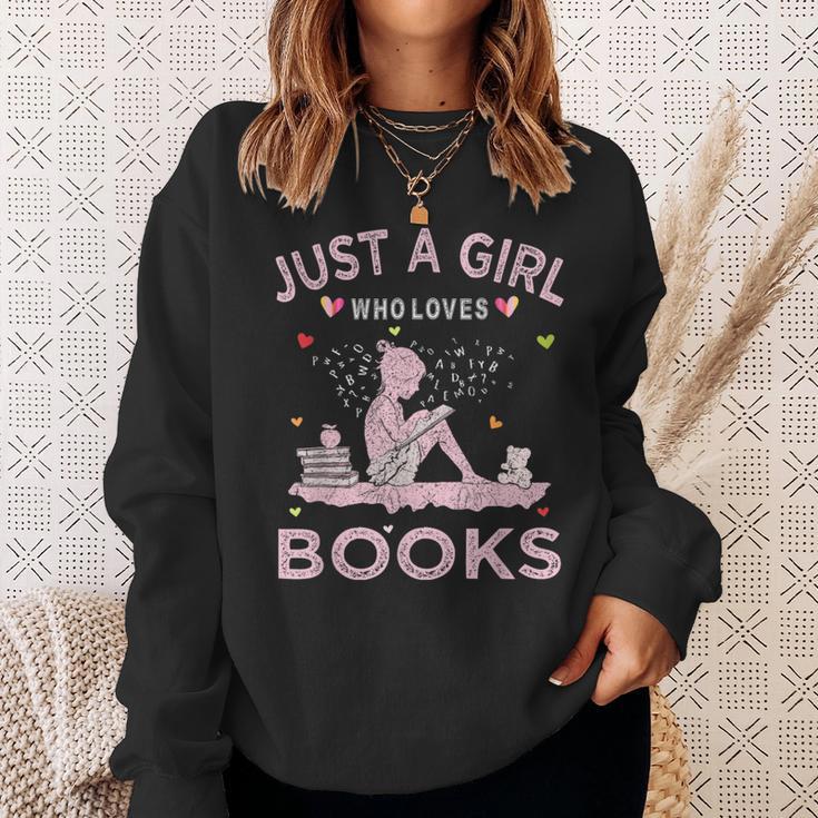 Book Reading Lover Tee Just A Girl Who Loves Books Sweatshirt Gifts for Her
