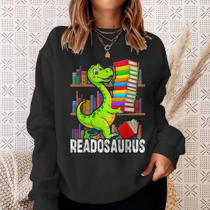 Book Readosaurus Dinosaur Books Library Reading Lovers Sweatshirt Gifts for Her