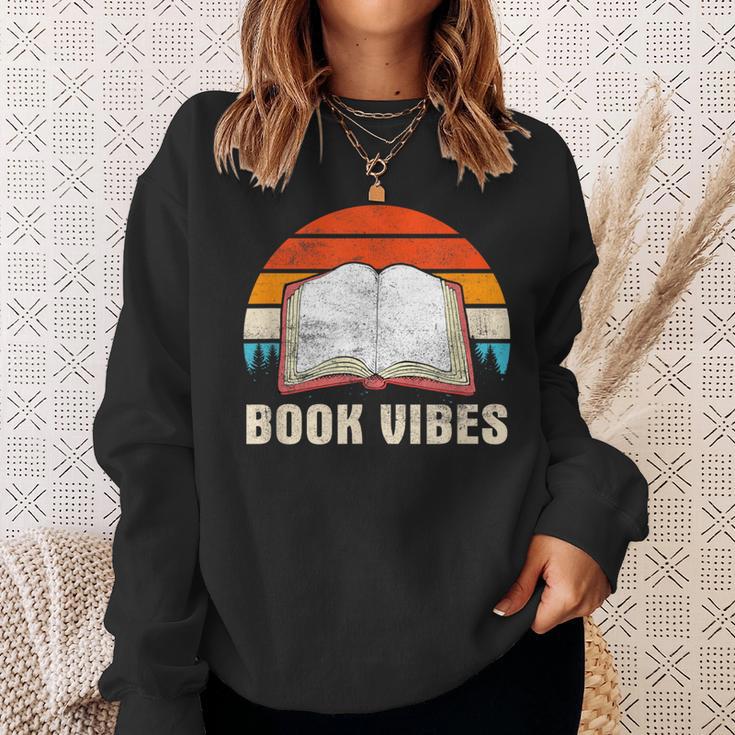 Book Vibes For Book Lovers Bookworm Reading Sweatshirt Gifts for Her