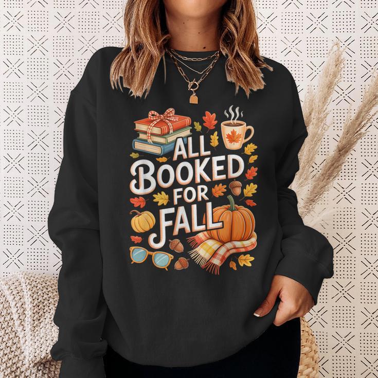 All Booked For Fall Cute Book Lover Autumn Reading Bookish Sweatshirt Gifts for Her